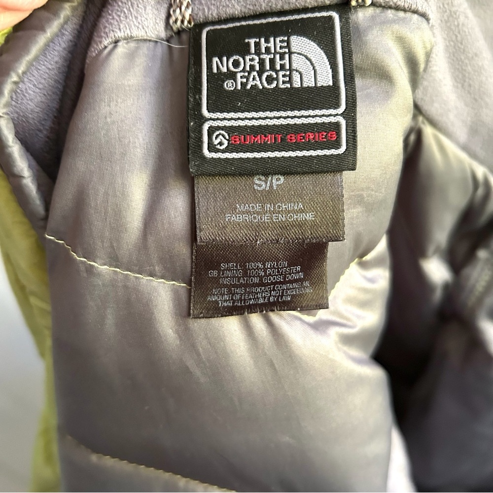 The North Face Summit Series Lime Puffer Down Jacket Small - Picture 7 of 16